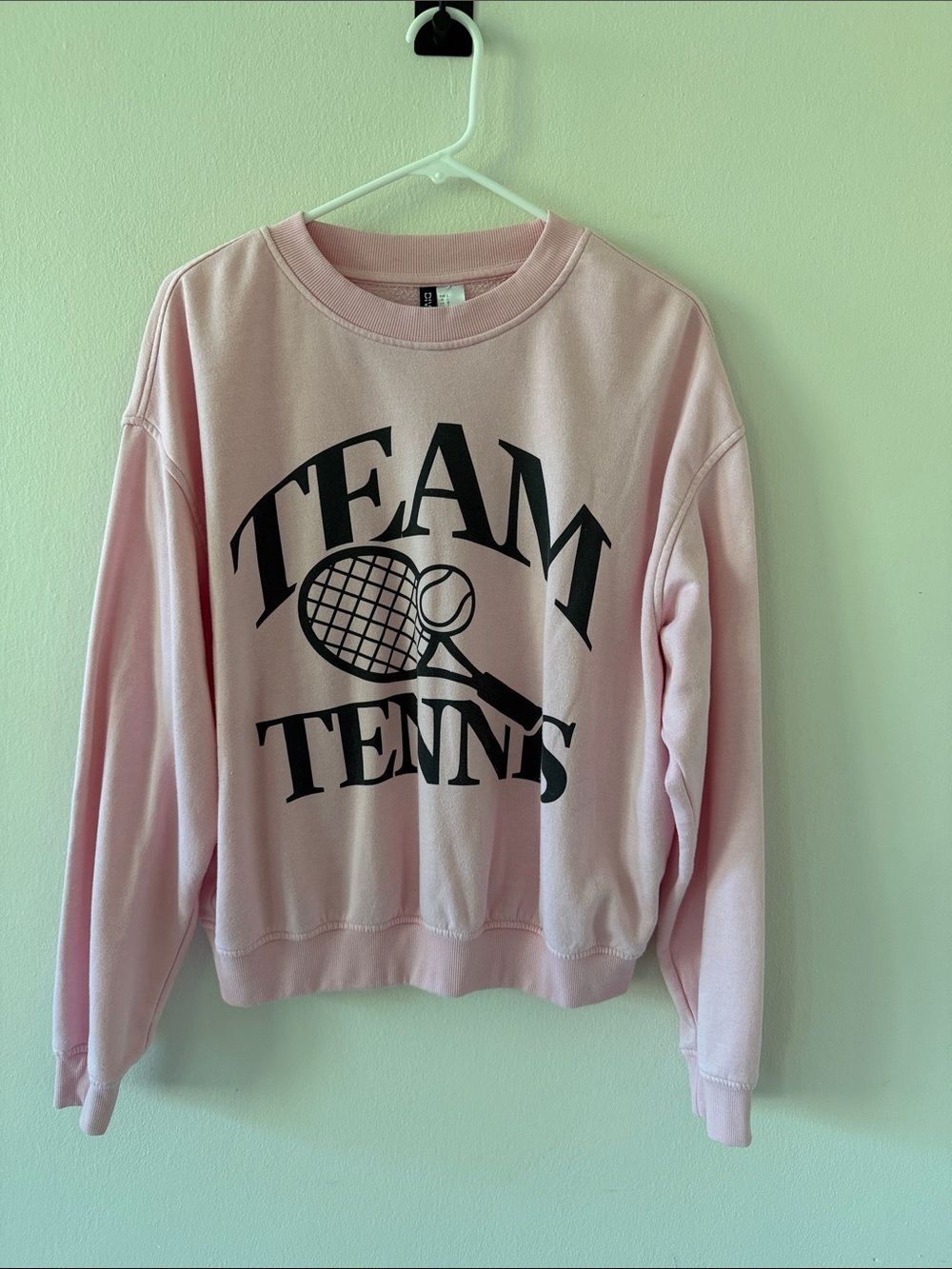 H&M Pink Team Tennis Graphic Sweatshirt